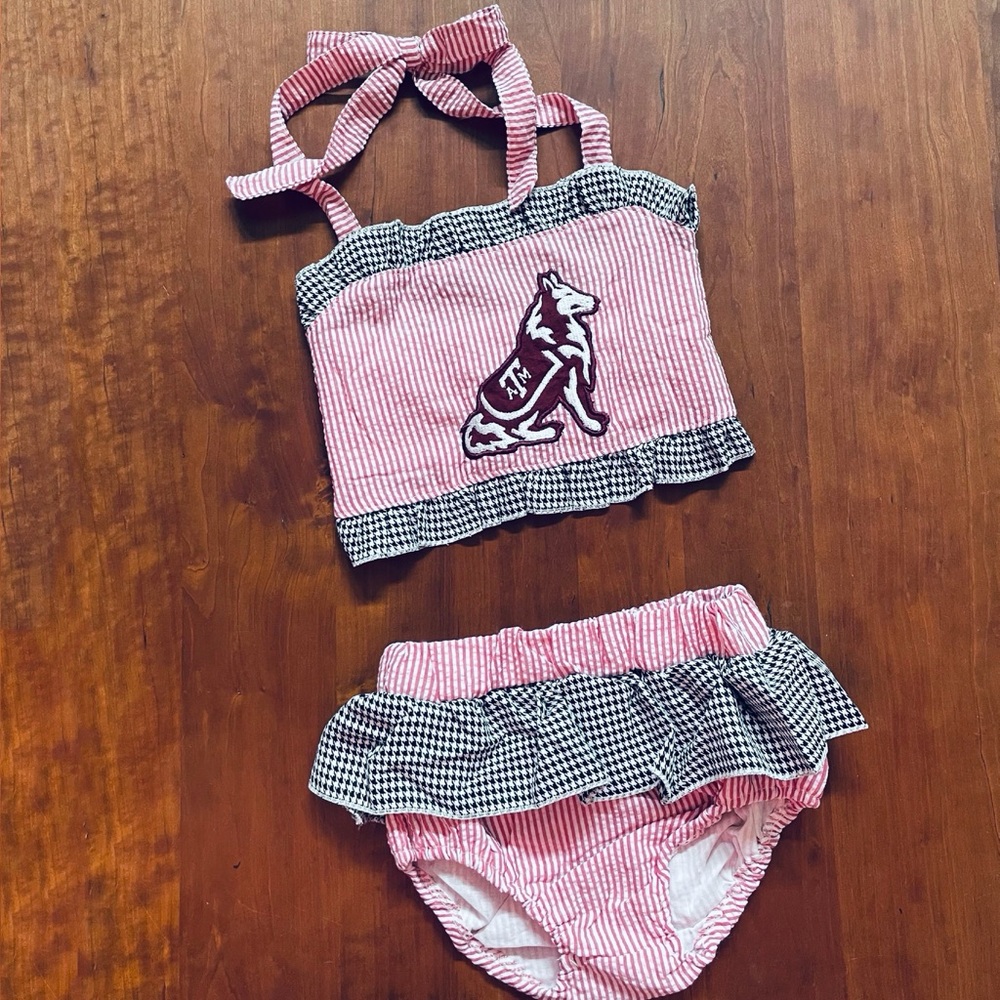 Texas A&M Seersucker Swim